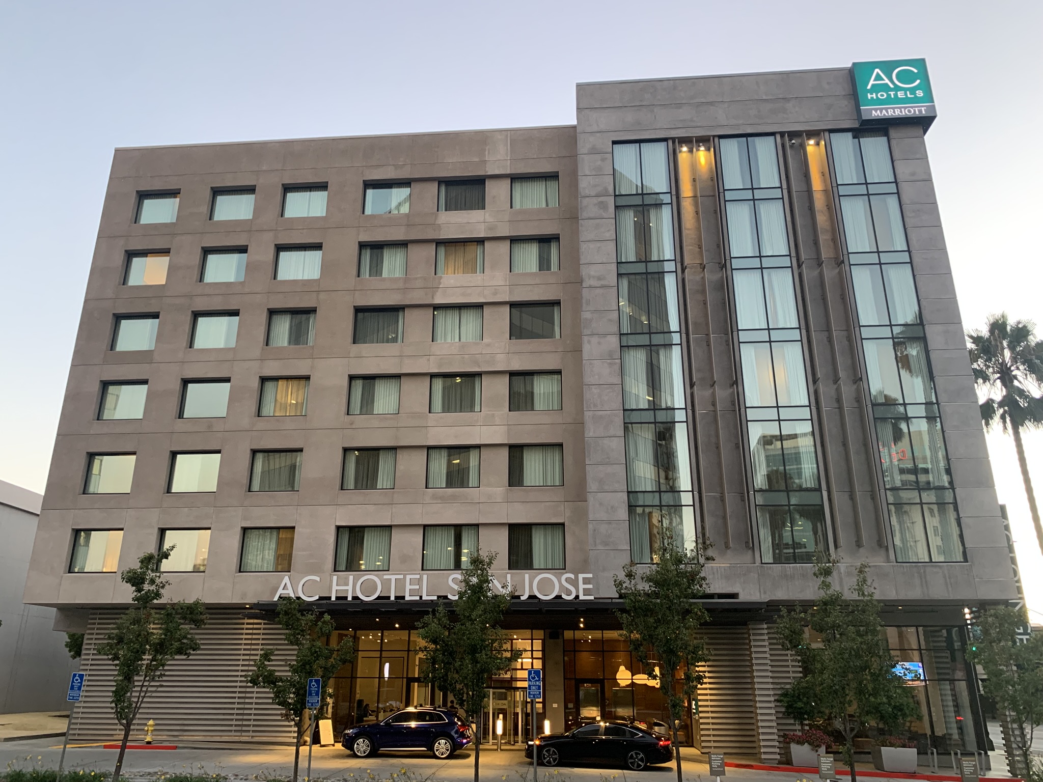 Exterior photo of the AC Hotels by Marriott in downtown San Jose, California - considered as potential hotel acquisition for investors